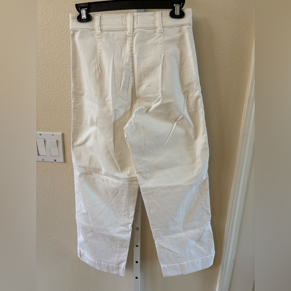 Marine Layer Bridget Slim Wide Leg Crop in White - Size 2 - Picture 4 of 5